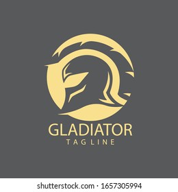Gladiator mask , Spartan helmet logo template vector icon design