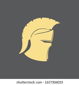 Gladiator mask , Spartan helmet logo template vector icon design