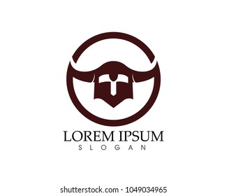 Gladiator mask warior logo and symbols template app