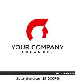 gladiator minimal modern logo design