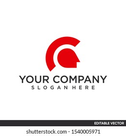 gladiator minimal modern logo design