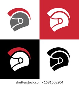 Gladiator motorcycle helmet logo, vector illustration design