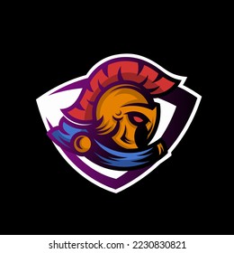 gladiator premium e-sport logo design. vector design and illustration. for esport logo, tshirt design and others
