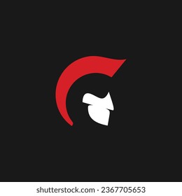 gladiator rome warrior logo template