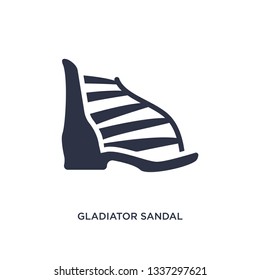 gladiator sandal isolated icon. Simple element illustration from clothes concept. gladiator sandal editable logo symbol design on white background. Can be use for web and mobile.