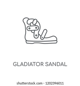 Gladiator Sandal linear icon. Gladiator Sandal concept stroke symbol design. Thin graphic elements vector illustration, outline pattern on a white background, eps 10.