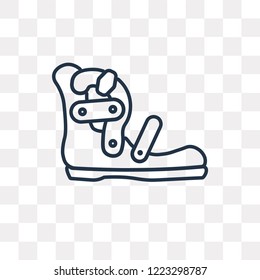 Gladiator Sandal vector outline icon isolated on transparent background, high quality linear Gladiator Sandal transparency concept can be used web and mobile
