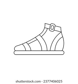Gladiator shoes icon design. isolated on white background. vector illustration