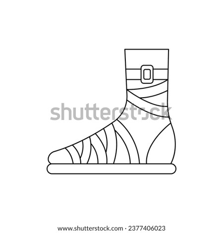 Gladiator shoes icon design. isolated on white background. vector illustration