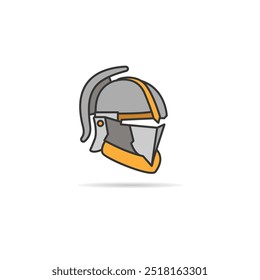 Gladiator und Soldat Helm Ikone Vektor