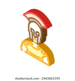 gladiator soldier roman greek isometric icon vector. gladiator soldier roman greek sign. isolated symbol illustration