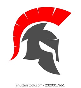 Gladiator, spartan logo design illustration