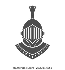 Gladiator, spartan logo design illustration
