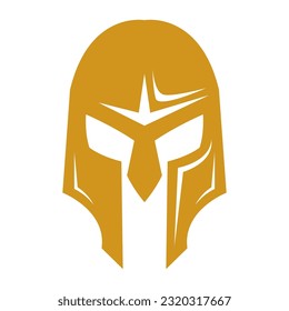 Gladiator, spartan logo design illustration