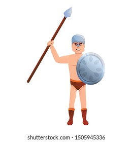 Gladiator spear icon. Cartoon of gladiator spear vector icon for web design isolated on white background