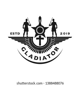 gladiator wing logo design your company