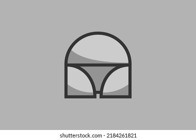 gladiator's armor helmet. This logo can be used for various needs and businesses.