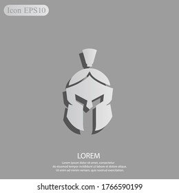 gladiator's helmet Icon. Vector illustration EPS 10.