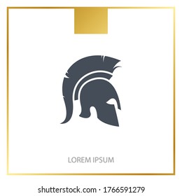 Helm-Symbol des Gladiators. Vektorgrafik EPS10.