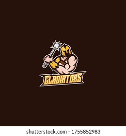 gladiators logo team mascot vector 