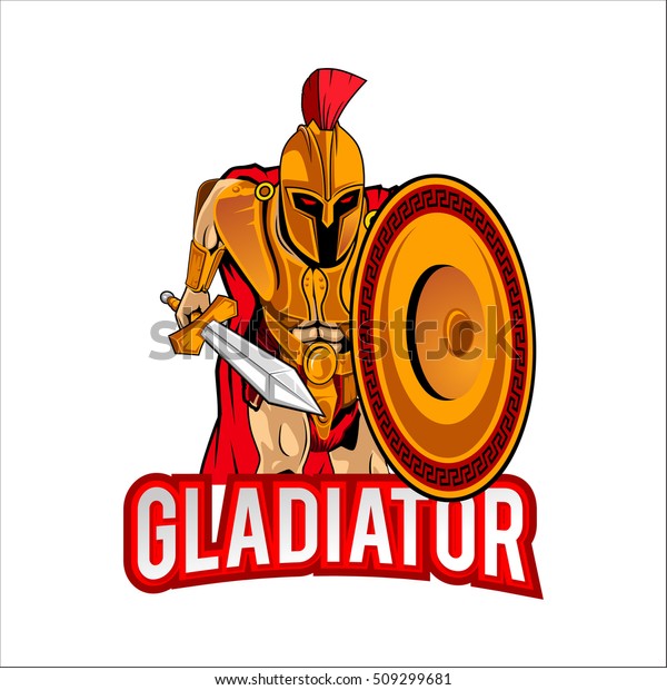 Gladiators mascot cartoon logo, spartan warriors. Logo design for fight ...