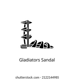 icono de sandal de gladiadores en vector. logotipo