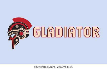 Gladiators Vector Logo Illustration. It's a Roman soldier or spartan, or gladiator helmet logo, this logo try to symbolize a strength, power, and concept of heroic.