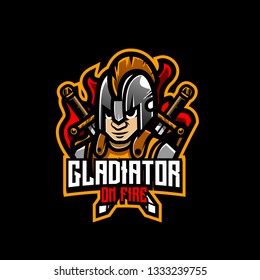 gladiators who are in the work are keeping their work with swords and war gear