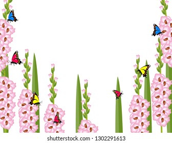 Gladiolus flower background decor