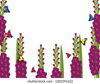 Gladiolus flower background decor