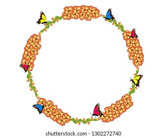 Gladiolus flower frame decor