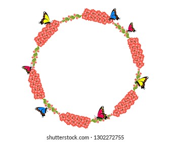 Gladiolus flower frame decor