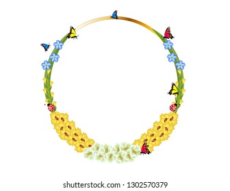 Gladiolus flower frame decor