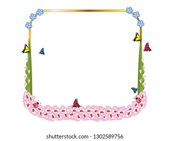 Gladiolus flower frame decor