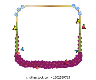 Gladiolus flower frame decor