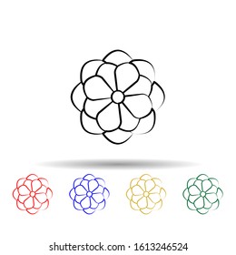 Gladiolus multi color style icon. Simple thin line, outline vector of dia de muertos icons for ui and ux, website or mobile application