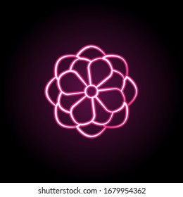Gladiolus neon icon. Simple thin line, outline vector of dia de muertos icons for ui and ux, website or mobile application