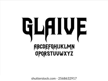 Glaive font for logo and headline. Isolated vector typeset