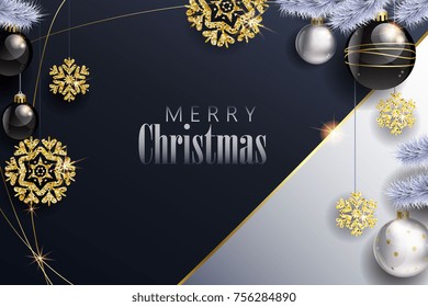 Composición en blanco y negro de la Navidad Glam