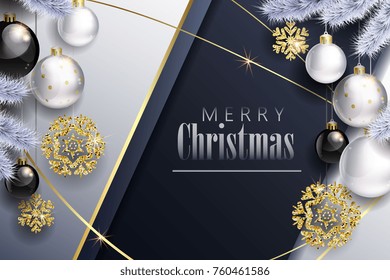 Composición en blanco y negro de la Navidad Glam