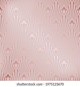 Glam fancy seamless pattern. Pink marble. Rose gold effect. Beauty diamond background. Repeated patterns art deco. Elegant texture. Delicate patern for design wallpaper, gift wrapper, prints. Vector