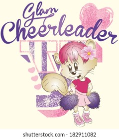 glam squirrel cheerleader