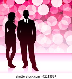 Glamor Couple design background 	