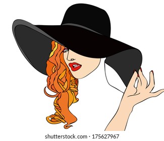 Glamor - when the class is not water - A charming woman very chic and very elegant