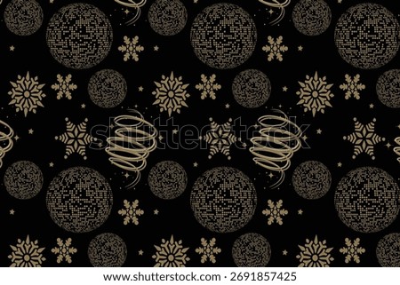 A glamorous blend of gold, silver, and black with sparkling elegance, perfect for New Year’s Eve and holiday designs across décor, invitations, and social media