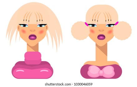 glamorous blonde, fashion lady, princess, beautiful girl, icon, stylish avatar, cartoon character, white girl, naughty teenager, blond hair, hairstyles
