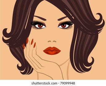 glamorous brunette