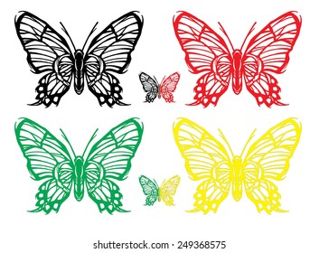 Glamorous Butterflies design (vector image)
