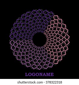 Glamorous circle swirl background.