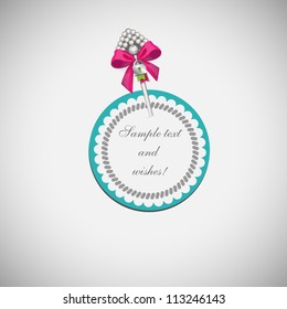 Glamorous doodle with lovely pin